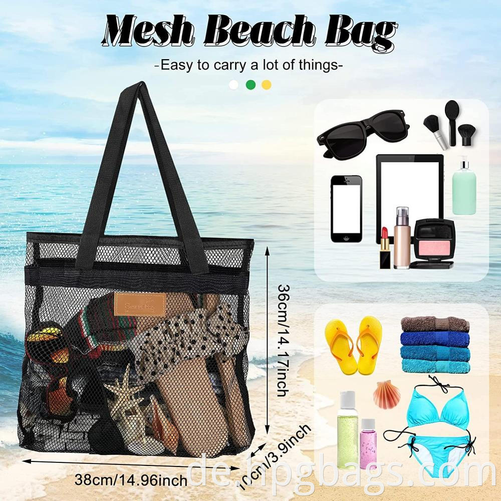 Black Beach Bag Large Beach Bag